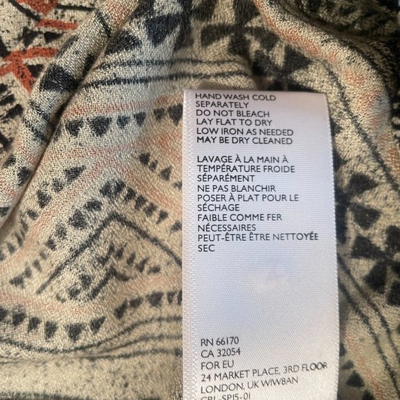 Cleobella Boho Shakira Romper Playsuit Sz Medium Short Sleeve Tassel Black Aztec - Picture 16 of 16